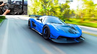 Koenigsegg Jesko  Forza Horizon 5  Steering Wheel Gameplay [upl. by Ettevahs926]