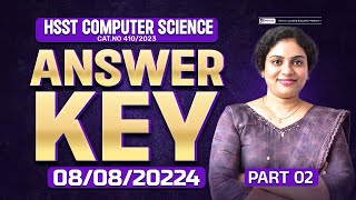 HSST COMPUTER SCIENCE  08082024 EXAM DETAILED ANSWER KEY ANALYSIS  PART 02  KPSC [upl. by Jeniffer]