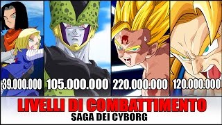 LIVELLI DI COMBATTIMENTO DI DRAGON BALL pt 2  SAGA DEI CYBORG [upl. by Shelman]