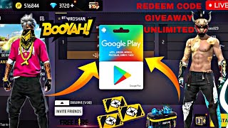 FREE FIRE LIVE REDEEM CODE GIVEAWAYS FF LIVE TEAMCODE GIVEAWAY FF LIVE DIAMOND GIVEAWAYgiveaway [upl. by Ellenet716]