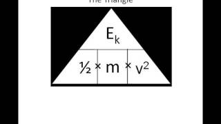 KS4 Energy  Rearranging the Kinetic Equation using triangles [upl. by Debo]