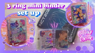 Decorating a mini 3 ring binder ༉‧₊˚✧ [upl. by Analrahc]