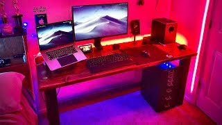 Building a Wood Computer Desk from Scratch [upl. by Rosabelle]