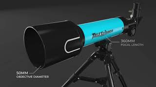 23841 90 Power 50mm Astronomical Telescope [upl. by Leighland]