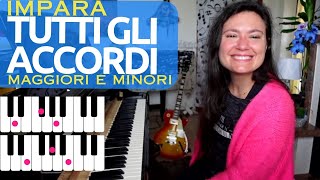 TUTTI GLI ACCORDI AL PIANOFORTE TUTORIAL GRATUITO LEZ 1 [upl. by Bret166]