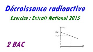 Décroissance radioactive nucléaire Exercice 2 bac [upl. by Ynahpit]