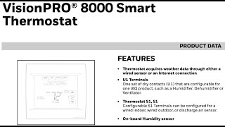 Honeywell Pro 8000 with WiFi Thermostat User Manual and FAQS [upl. by Arimak]