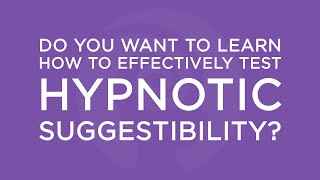 Course spotlight Hypnotic suggestibility testing 101  Online hypnosis training courses [upl. by Tullusus]