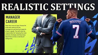 FIFA 22 BEST REALISTIC CAREER MODE SETTINGS amp SLIDERS [upl. by Anatola]