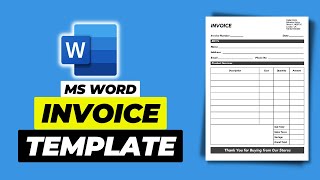 How To Make Editable Invoice Template in Word [upl. by Tracey]