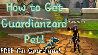 AQ3D How To Get Guardianzard Pet  FREE Cosmetic Pet For Guardians [upl. by Schwenk]