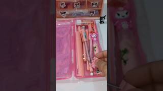 Organising stationery with pink eraser pencilpenruler schoolsupplies [upl. by Stranger]