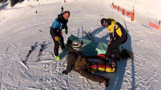 Skier rescued from piste [upl. by Gwenneth]