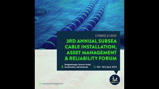 Robert Jan de Bes  TenneT  3rd Annual Subsea Cable Installation Asset Management amp Reliability [upl. by Erlin]