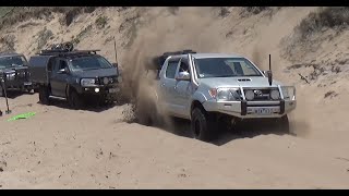 79 SERIES LANDCRUISER VS NGKALA FRASER ISLAND [upl. by Nirehtak85]