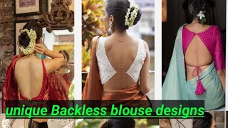 Simple Backless blouse designLatest Designer blousesTrendy back neck blouse collection ❤❤❤ [upl. by Radloff]