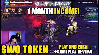 1 MONTH INCOME REVEAL  SWORD AND MAGIC WORLD GAMEPLAY  PLAY TO EARN GAMES 2023  2024 MOBILE [upl. by Roz387]