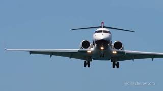 Airplane in the blue sky overhead [upl. by Mcleod]