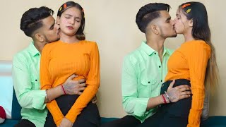 Love Bite Prank On My So Much Cute Girlfriend 😘  Gone Romantic  Real Kissing Prank  Couple Rajput [upl. by Jacoby]