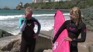 LeeAnn Currens Quiksilver surfing lesson with Bethanie MattekSands CC Subtitles [upl. by Adele817]