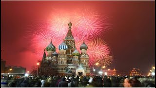 🔴 2024 RUSSIA MOSCOW NEW YEAR FIREWORKS AND COUNTDOWN HAPPY NEW YEAR [upl. by Hajile]