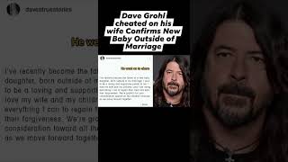 SHOCKING NEWS 😱  DAVE GROHL 👎 Cheated On His Wife ❓❓ shorts [upl. by Orji]