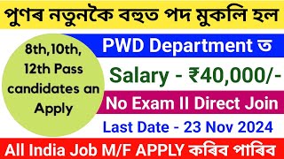 PWD Department New Vacancy 2024PWD Department Jobs Online ApplyHow To Apply PWD Department [upl. by Sylvan]