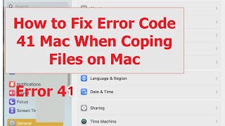 How To Fix Error Code 41 Mac When Copying Files On Mac [upl. by Lolanthe]