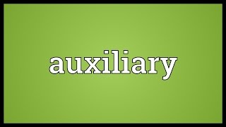 Auxiliary Meaning [upl. by Marybeth]