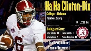 2014 NFL Draft Profile Ha Ha ClintonDix  Strengths and Weaknesses  Projection [upl. by Idnam308]