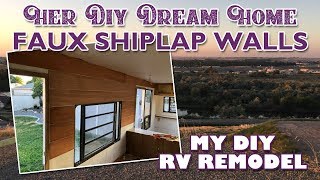 Faux Shiplap Walls in an RV [upl. by Judson220]