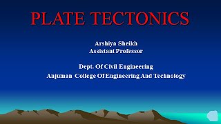 Plate TectonicsLecture 7Engineering Geology [upl. by Eibur]