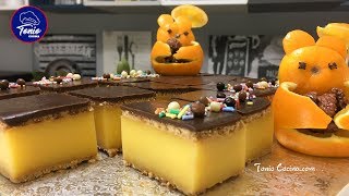 🍊Tarta fría con Crema de Naranja y Chocolate🍫  Receta sin horno  TonioCocina [upl. by Castorina]