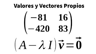 Valores y Vectores Característicos [upl. by Geibel729]