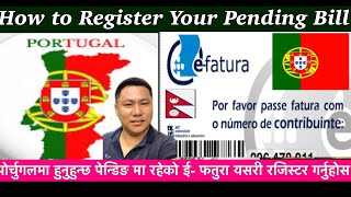 How to Ragister your pending E Fatura online in portugal [upl. by Enitsua]