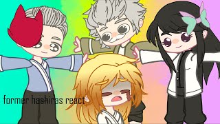 •former hashiras react• demon slayer MANGA SPOILERS by kaizuwwu [upl. by Salahcin]