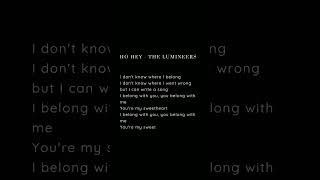 Ho Hey  The Lumineers lyrics [upl. by Rammaj]