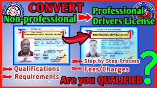 CONVERT Nonprofessional to Professional Drivers License  LTO CHANGE CLASSIFICATION 2023 [upl. by Einnahpets]