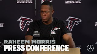 Raheem Morris Kirk Cousins amp others initial reaction to Atlanta Falcons vs Denver Broncos matchup [upl. by Etnasa]