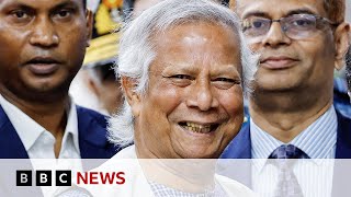 New leader Muhammad Yunus arrives in Bangladesh  BBC News [upl. by Bigner]