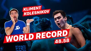 Kliment Kolesnikov 4858 100m Backstroke World Record  Full Race amp Analysis [upl. by Hsara]