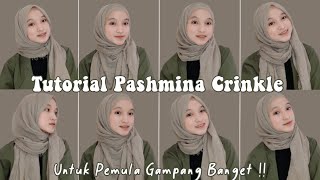 5 TUTORIAL PASHMINA CRINKLE  Untuk Pemula Gampang Banget ‼️  Tutut Arinda Herawati [upl. by Nylirret]