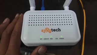 Syrotech GEPON ONT SYGPON10002WDONT Router Configuration in PPPoe Syrotech Single band Router [upl. by Adnalay637]