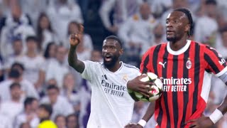 Antonio Rudiger Goal Disallowed Offside Tijjani Reijnders Goal Real Madrid vs AC Milan Highlights [upl. by Airres603]