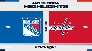 NHL Highlights  Rangers vs Capitals  January 13 2024 [upl. by Ejroj854]