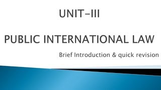 Quick look on Public International Law [upl. by Ehcor]