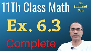 Exercise 63 Complete  FSC Part 1 Math Chapter 6  Arithmetic Mean [upl. by Goodson]