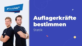 Auflagerkräfte bestimmen Technische Mechanik StudyHelp [upl. by Ardnuasal842]