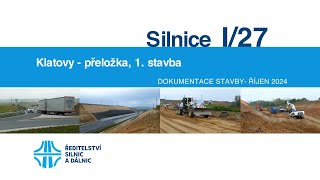 I27 Klatovy přeložka 1 stavba dokumentace stavby 102024 [upl. by Marti768]