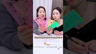 REVIEW bộ thước kẻ đa năng nên có khi đi học kawaii stationery review funny short [upl. by Harelda]